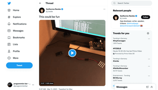 Twitter Mircocontroller